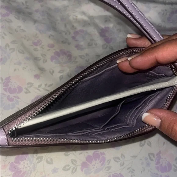 Coach Brown and Purple Wristlet - Picture 3 of 3